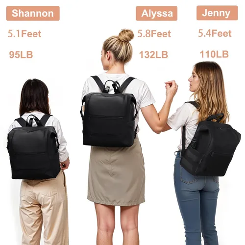 Miniatura 6 de Omanmoli Mochila para pañales, bolsa grande de neopreno para niños y niñas con 15 organizadores de bolsas de pañales, 2 bolsillos aislados, Negro