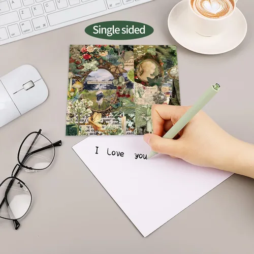 Miniatura 6 de 24 hojas de papel para álbumes de recortes de 6x6 pulgadas, 160GSM, paquete de papel decorativo de una sola cara, suministros para diario, cartulina