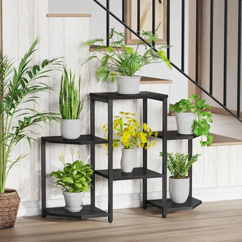 Miniatura 2 de Asgolion Soporte para plantas de 6 niveles para interiores, estante para múltiples plantas, estante para macetas, estante de exhibición de macetas
