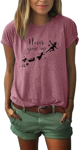 Miniatura 4 de Camiseta de Never Grow Up para mujer divertida camiseta del Reino mágico camisetas inspiradas en las fiestas para jóvenes regalos de fiesta