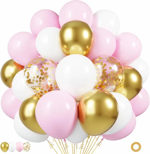 Miniatura 15 de Globos de látex rojos y negros, paquete de 50 globos de fiesta de confeti de 12 pulgadas, negro, blanco, rojo, con cintas para cumpleaños