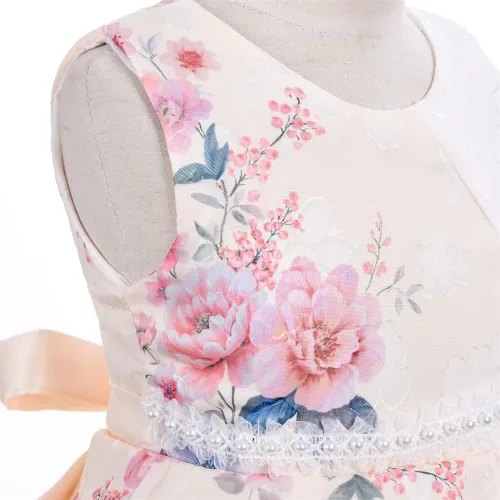 Miniatura 4 de Cosplay Life Floral Dress for Girls and Young Adults Fashion Flower Waistline Kids Party Festival Dress Ages 5-9 Years Old