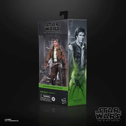 Miniatura 8 de Star Wars The Black Series Han Solo (Endor) - Figura de acción coleccionable de 6 pulgadas de la película “Return of The Jedi”, para niños de 4 años