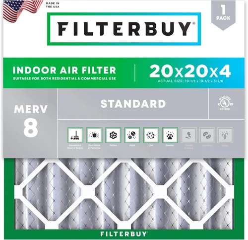 Miniatura 30 de Filterbuy - Filtro de aire MERV 8 de 8x14x1, defensa esencial contra el polvo y las alergias (1 unidad), filtros plisados electrostáticos