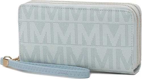 Miniatura 63 de MKF Collection Mia K - Cartera de pulsera para mujer, pequeña cartera de cuero vegano para tarjetas de crédito con cremallera y bolsillo