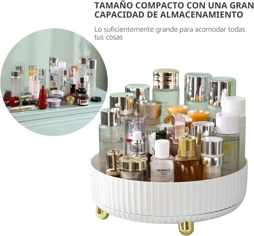 Miniatura 3 de funest Organizador de perfumes de maquillaje, rotación de 360 grados, Lazy Susan, estuche de almacenamiento de lociones para cosméticos, bandeja