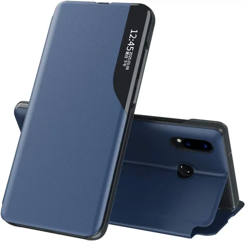 Miniatura 9 de Funda para Huawei P30 Lite, Clear View - Funda de piel sintética con función atril, funda protectora a prueba de golpes, color negro