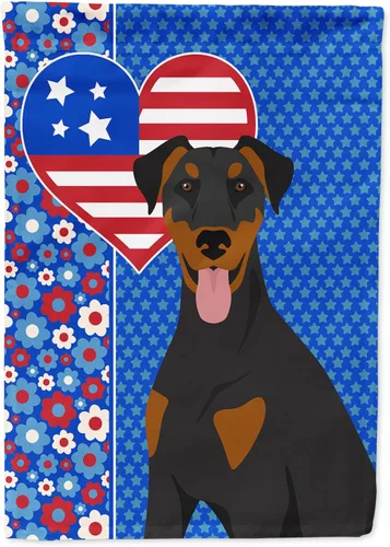 Miniatura 112 de Caroline's Treasures WDK5119GF - Bandera de jardín americana de Airedale Terrier de Estados Unidos, color negro y tostado, bandera decorativa