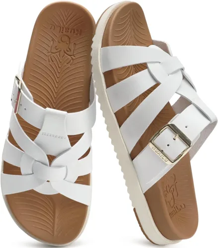 Miniatura 16 de KuaiLu Sandalias de gladiador para mujer con cómodo soporte de arco para verano, playa, vacaciones, caminar, viajes, pescador, toboganes, trajes