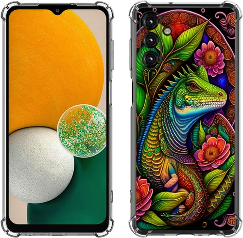 Miniatura 44 de Samsung Galaxy A14 5G - Funda para teléfono celular, diseño de flores de mariposa azul, a prueba de golpes, TPU con bordes elevados, compatible