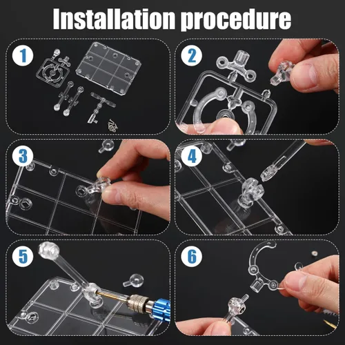 Miniatura 4 de iplusmile iplusmile Soporte para figuras de acción, Estante de exhibición para figuras, Soporte para figuras de acción de montaje DIY, Soporte