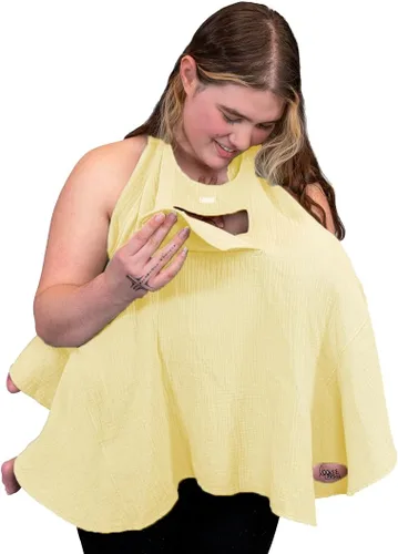 Funda de lactancia de muselina para lactancia materna del bebé, ventana Peekaboo -100% algodón transpirable, chal de lactancia de privacidad