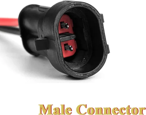 Miniatura 2 de Conectores eléctricos impermeables de 2 pines de 16 AWG, macho y hembra, de 16 AWG, kit de enchufe de arnés de cable adecuado para automóvil
