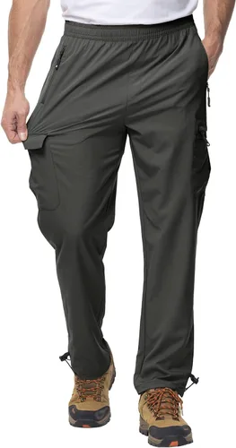 Miniatura 2 de Gopune Pantalones deportivos ligeros para hombre, de secado rápido, para senderismo, correr al aire libre, pantalones casuales