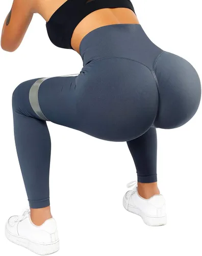 Miniatura 5 de Suuksess - Calzas para mujeres con levantamiento de glúteos sin costuras pantalones de entrenamiento de yoga con cintura alta