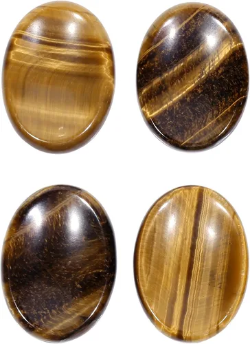 Miniatura 9 de mookaitedecor Paquete de 4 piedras ovaladas para el pulgar, piedras preciosas pulidas para ansiedad, terapia de cristal, meditación, equilibrio