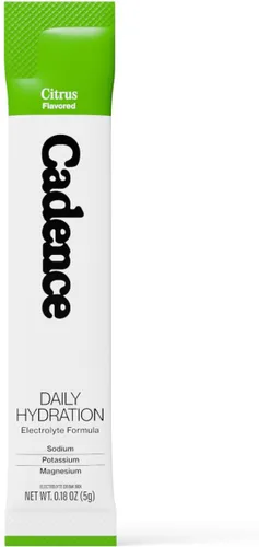 Cadence Sachets Daily Citrus - Caja de cartón (0.18 oz x 30) Hidratación respaldada por la ciencia | Fórmula de electrolitos | Vegano, Keto y Paleo