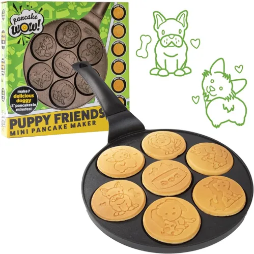 Miniatura 11 de Sartén mini para hotcakes con emojis - 7 caras sonrientes únicas para niños, sartén antiadherente para hotcakes con moldes para la estufa, plancha