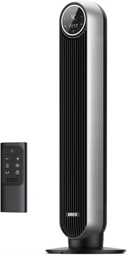 Miniatura 10 de Dreo Ventilador de torre para dormitorio, ventilador de suelo silencioso de velocidad de 25 pies/s, ventiladores oscilantes de 90° para interiores