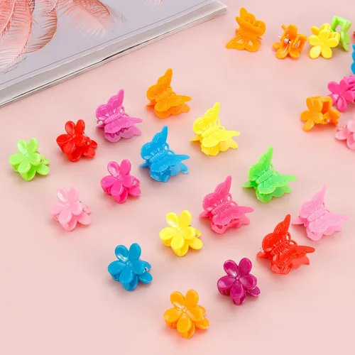 Miniatura 6 de YISSION 200 pinzas para el cabello con diseño de flores, pinzas de mariposa para el cabello, pinzas pequeñas para el cabello de los años 90