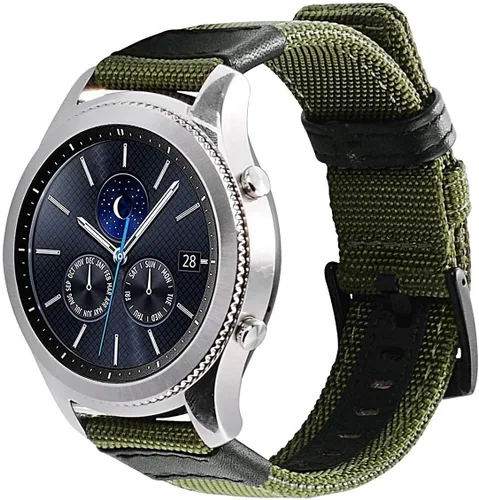 Miniatura 3 de Maxjoy. Correa comercial de repuesto para Gear S3 Frontier / Classic, repuesto suave de piel y de metal de acero inoxidable sólido para Samsung Gear