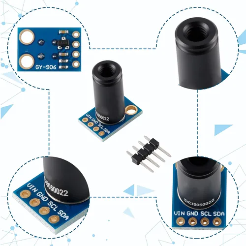 Miniatura 3 de MLX90614ESF-DCI Módulo de sensor de temperatura infrarrojo sin contacto Módulo de sensor de temperatura infrarroja de alta precisión Módulo