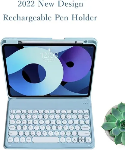 Miniatura 3 de kaitesi Funda de teclado para iPad A16 de 11ª generación de 11 pulgadas 2025, iPad de 10ª generación de 10.9 pulgadas 2022, funda de teclado