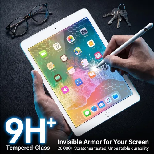 Miniatura 5 de Paquete de 2 protectores de pantalla para iPad de 6ª 5ª generación de 9.7 pulgadas 2018 2017, para iPad Pro 9.7 2016 / iPad Air 2/1 2014 2013