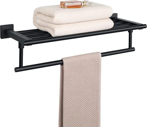 Miniatura 11 de Alise - Toallero de 16 pulgadas para baño, toallero de pared con barras de torre, estante de baño de acero inoxidable SUS 304, soporte de toalla