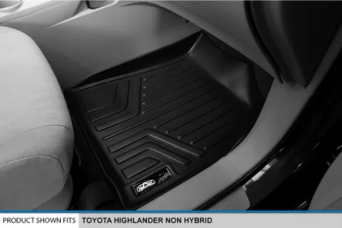 Miniatura 3 de SMARTLINER Juego de tapetes de ajuste personalizado de 2 filas para 2008-2013 Toyota Highlander