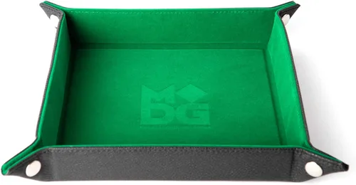 Miniatura 12 de FanRoll - Bandeja plegable de terciopelo para dados con respaldo de piel sintética: azul, juego de rol, accesorios de dados para Calabozos y Dragones