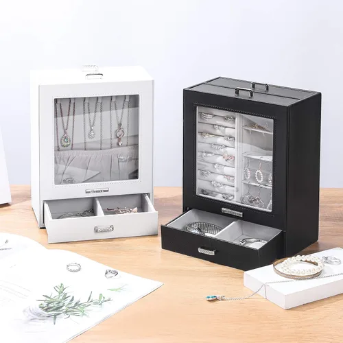 Miniatura 6 de Homde - Organizador de joyas para niñas y mujeres joyero para collares anillos aretes regalo de joyería caja de almacenamiento de joyas serie