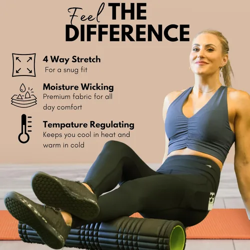Miniatura 14 de CompressionZ - Leggings de compresión de cintura alta para mujer, para hacer yoga, correr, ir al gimnasio, fitness y entrenar a diario, pantalones