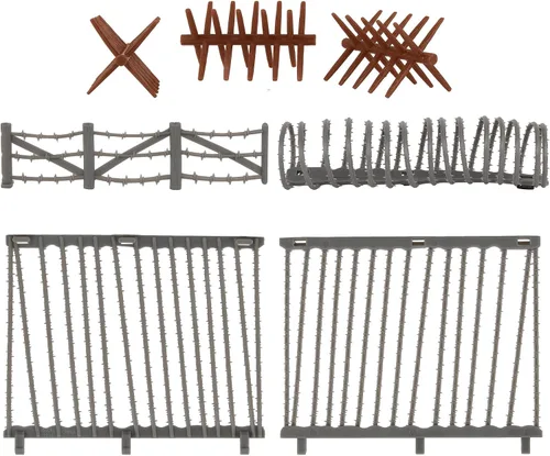 Miniatura 2 de BMC CTS Concertina Barbed Wire Fence Barricade - 18 piezas de plástico ejército hombres accesorio