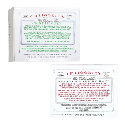 Miniatura 2 de J.R.LIGGETT'S - Barra de champú y acondicionador de fórmula original, paquete de 2, totalmente natural, juego de cuidado sólido para el cabello a