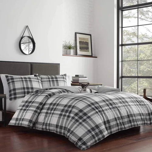 Miniatura 3 de Eddie Bauer - Juego de edredón Queen, ropa de cama reversible de algodón con fundas a juego, decoración del hogar a cuadros para todas las Coal