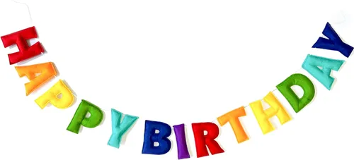 Miniatura 27 de Cartel de feliz cumpleaños pre-encordado – Guirnalda de bola de fieltro, decoraciones de fiesta temática blanca, guirnalda de feliz cumpleaños