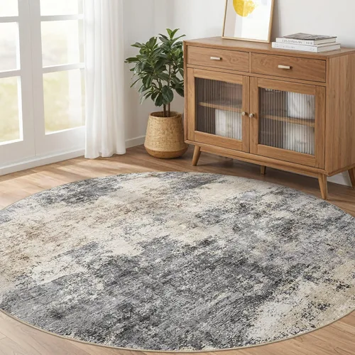 Miniatura 116 de Alfombra de pasillo lavable para cocina: 3 x 10 pies, antideslizante, abstracto, suave, moderno, resistente a las manchas, para interiores, piso