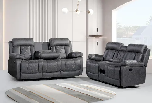 Miniatura 9 de Betsy Furniture Silla reclinable eléctrica de microfibra suave, luz LED, tipo C y cargador USB, reclinable gris humo 9052 (potencia, silla)