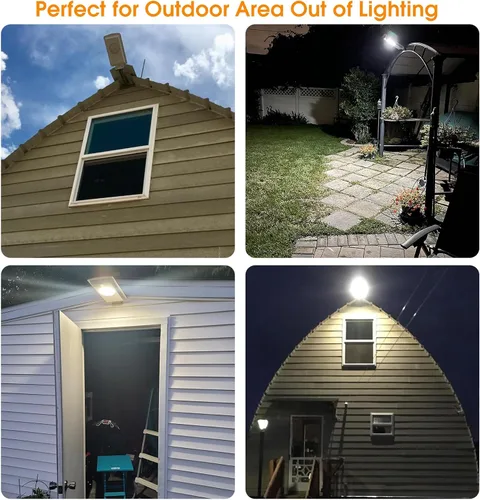 Miniatura 3 de Sensor de movimiento solar de luz de calle SunBonar, impermeable IP65 para entrada 3000K/6000K,3 Work Modes,Dimmable,Time Setting, Solar Flood