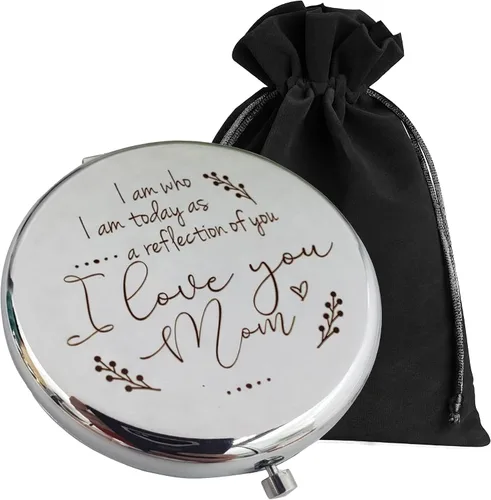 Miniatura 10 de Regalos para madre de la novia de parte de su hija, espejo compacto, regalos para madre del novio de parte del hijo, regalos sentimentales