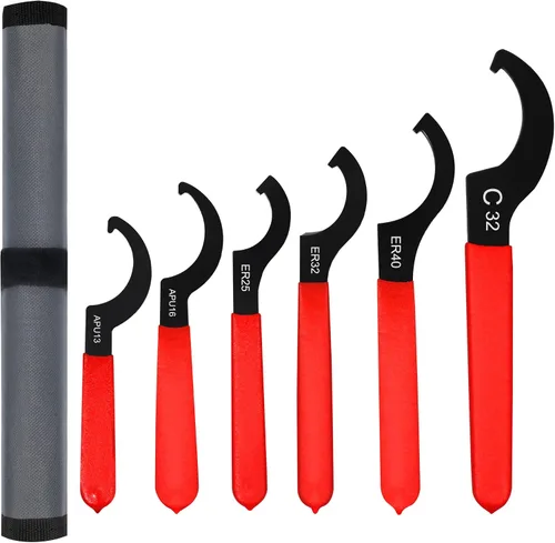 Juego de llaves inglesas universales 6 unids acero ajustable llave de choque Coilover Spanner motocicleta bobina sobre herramienta de ajuste de