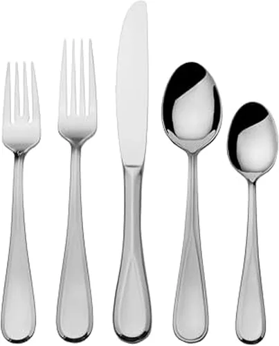 Miniatura 11 de Mikasa Bravo - Juego de 6 piezas de acero inoxidable 18/10, cucharas de servir, tenedor, servidor de tartas, cucharón de salsa, cubiertos pulidos
