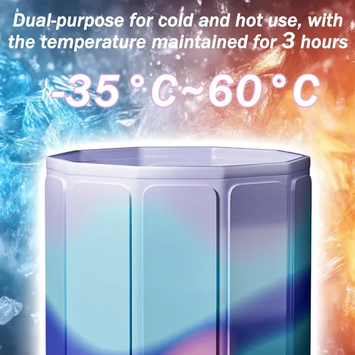 Miniatura 4 de YYW Tina de Terapia de Calor y Frío de Gran Capacidad de 31.5 Pulgadas - Bañera Portátil Plegable para Remojo con Aislamiento Grueso para Ducha
