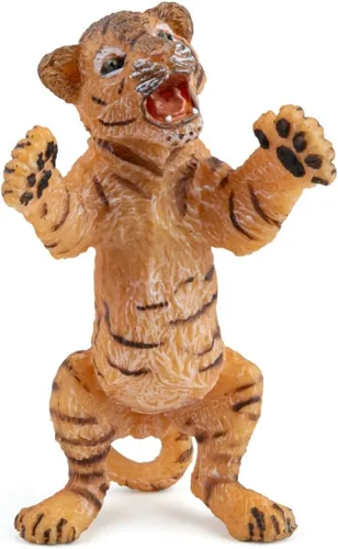 Papo - Figura realista de tigre bebé de pie - A partir de 3 años - Colección Wild Life - Juego educativo de felinos jóvenes - Juguete de idea de