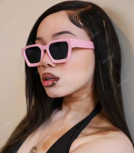 Miniatura 26 de AIEYEZO Gafas de sol cuadradas para mujeres y hombres, gafas de sol cuadradas con montura gruesa, estilo de diseñador simple