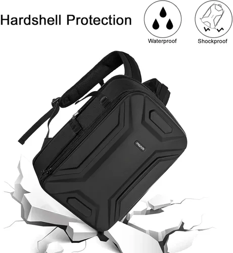 Miniatura 6 de MOSISO Mochila para cámara DSLR/SLR/SLR/sin espejo, impermeable, simétrica geométrica, carcasa rígida con soporte para trípode y compartimento