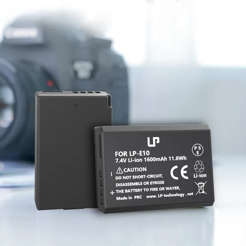 Miniatura 8 de LP LP-E10 Batería recargable, cargador compatible con Canon EOS Rebel T7, T6, T5, T3, T100, 4000D, 3000D, 2000D, 1500D, 1300D, 1200D, 1100D y más 1