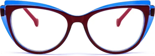 Miniatura 3 de FEISEDY Gafas de bloqueo de luz azul ojo de gato falso nerd transparente gafas de computadora TR marco de moda B0040