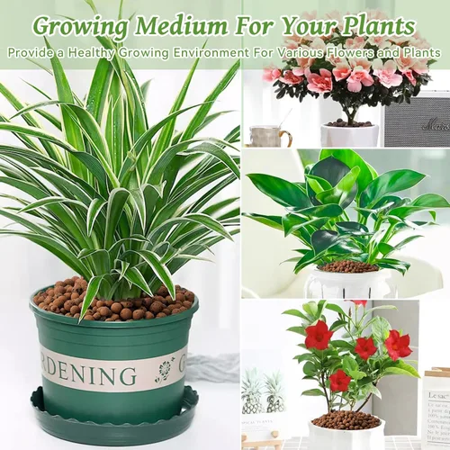 Miniatura 7 de Riare Guijarros de Arcilla Expandida Orgánica de 14 LBS para Plantas - Bolas de Leca Natural de 4mm-16mm Agregado Ligero de Guijarros de Arcilla
